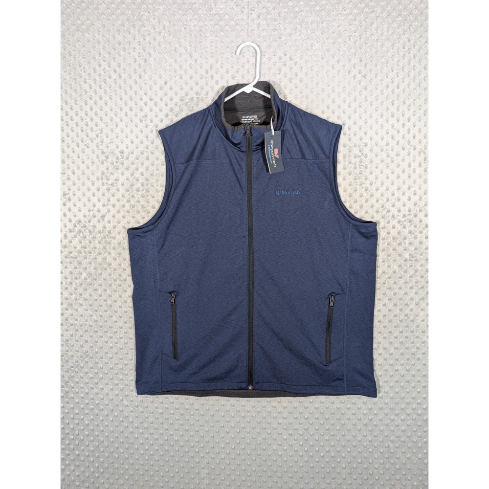 Vineyard Vines JP Morgan Vest Men's XL On The Go Shep Vest Blue Wall Street NWT